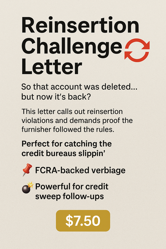 🔁 Reinsertion Challenge Letter